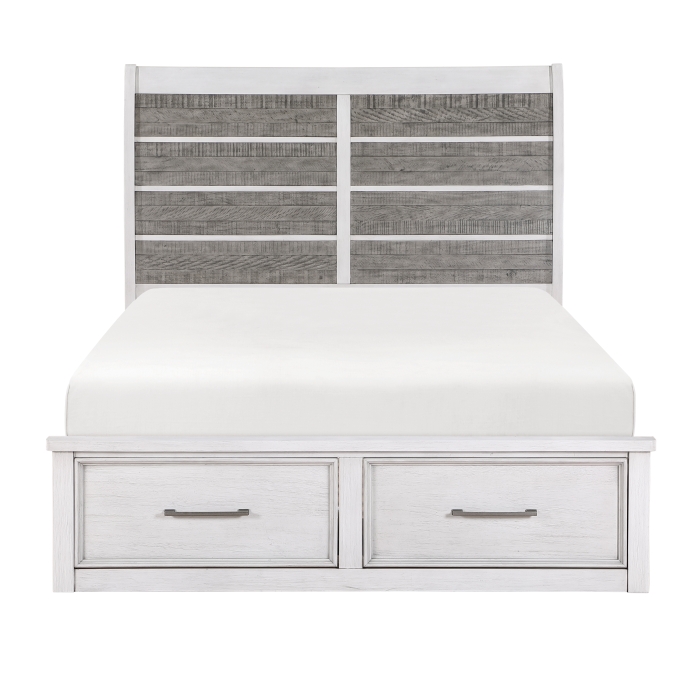 1303K-1EK* Eastern King Platform Bed with Footboard Storage