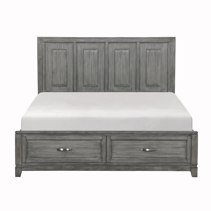 1450K-1CK* California King Platform Bed with Footboard Storage
