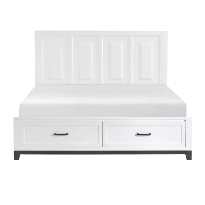 1450WHK-1CK* California King Platform Bed with Footboard Storage