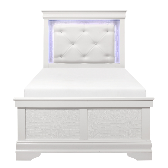 1556WT-1* Twin Bed with LED Lighting