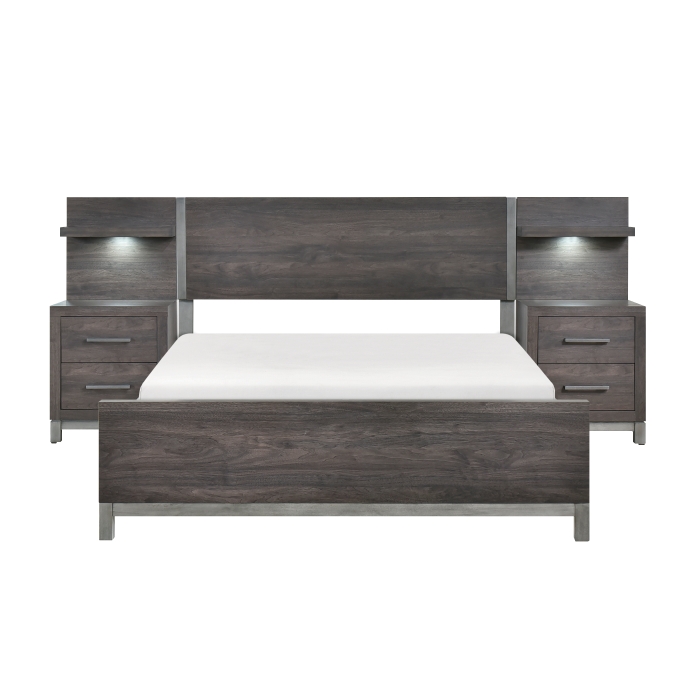 1577DGK-1CK*WB 5pc Set California King Wall Bed (CK+2NS+2NS-P)