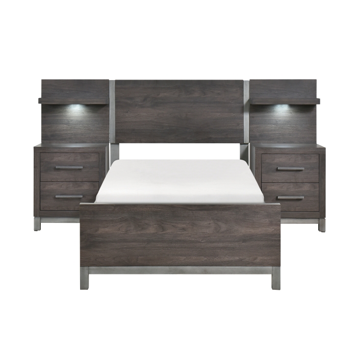 1577DGT-1*WB 5pc Set Twin Wall Bed (TB+2NS+2NS-P)