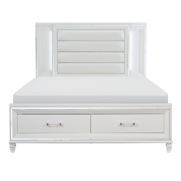1616WK-1CK* California King Platform Bed with LED Lighting and Footboard Storage