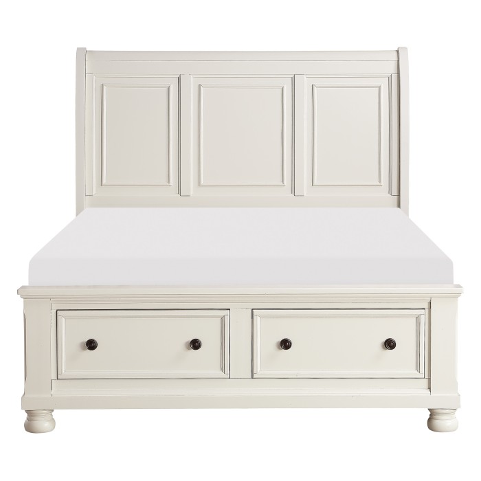 1714KW-1CK* California King Sleigh Platform Bed with Footboard Storage