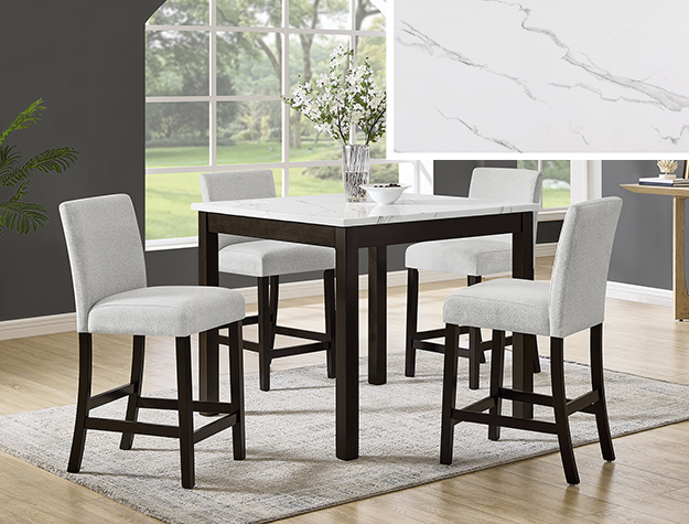 1715SET-BRN LENNON 5-PK COUNTER HT SET-BROWN