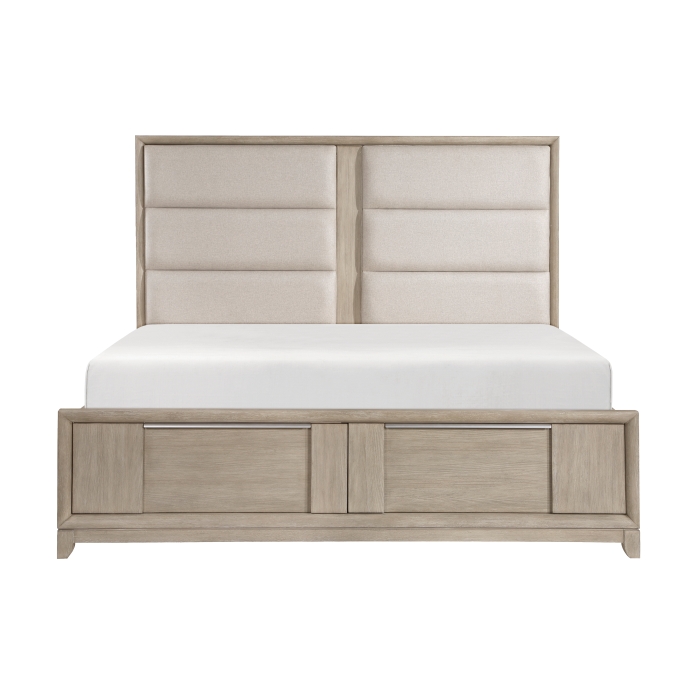1820NK-1EK* Eastern King Platform Bed with Footboard Storage