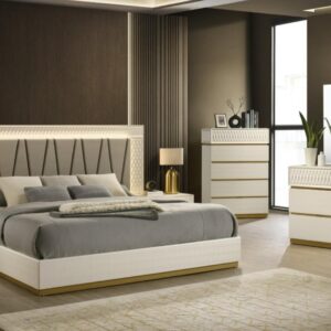 Stanley Bedroom Set in Champagne