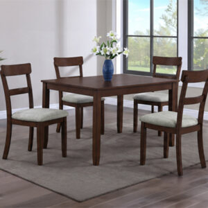 2254BR-SET HENDERSON 5-PK DINETTE SET BROWN