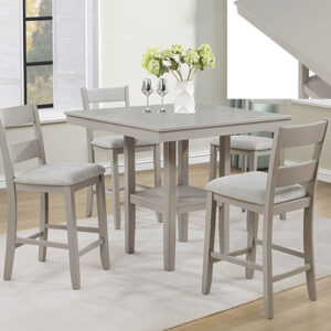 2631SET-GRG LESTER 5-PK CTR HT TABLE SET GREIGE