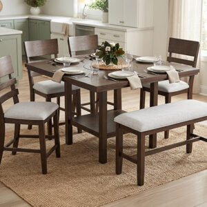 2711BR-6P GUTHRIE COUNTER HEIGHT DINING BROWN