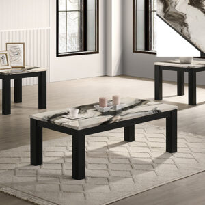 4170SET-BMBL IVY 3-PK CKTL SET FAUX MARBLE BROWN