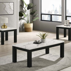 4170SET-WH IVY 3-PK CKTL SET FAUX MARBLE WHITE