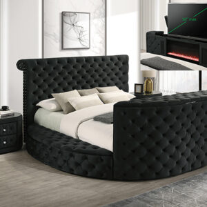 5212BK VOLTARE FIREPLACE/TV LIFT BED BLACK