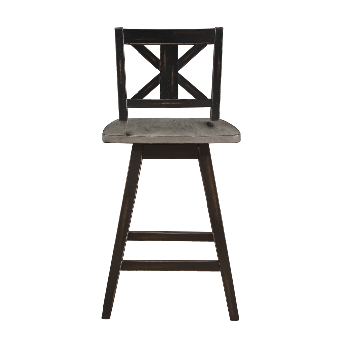 5602-24BK Swivel Counter Height Chair, Black