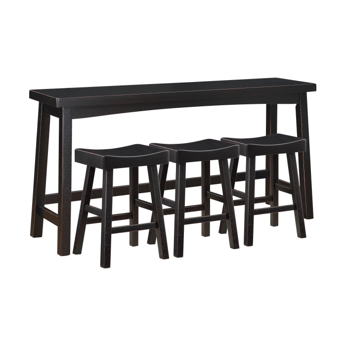 5687BLK-364P 4-Piece Pack Counter Height Set