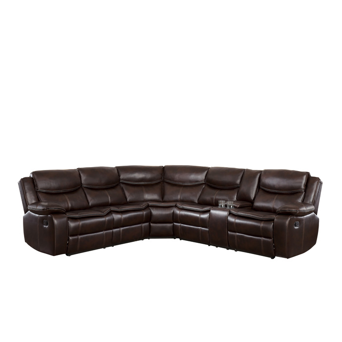 8230BRW*SC 3-Piece Sectional with Right Console