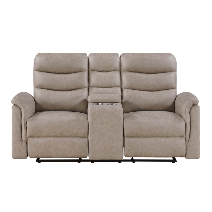 8360TPE-2 Double Glider Reclining Love Seat with Center Console