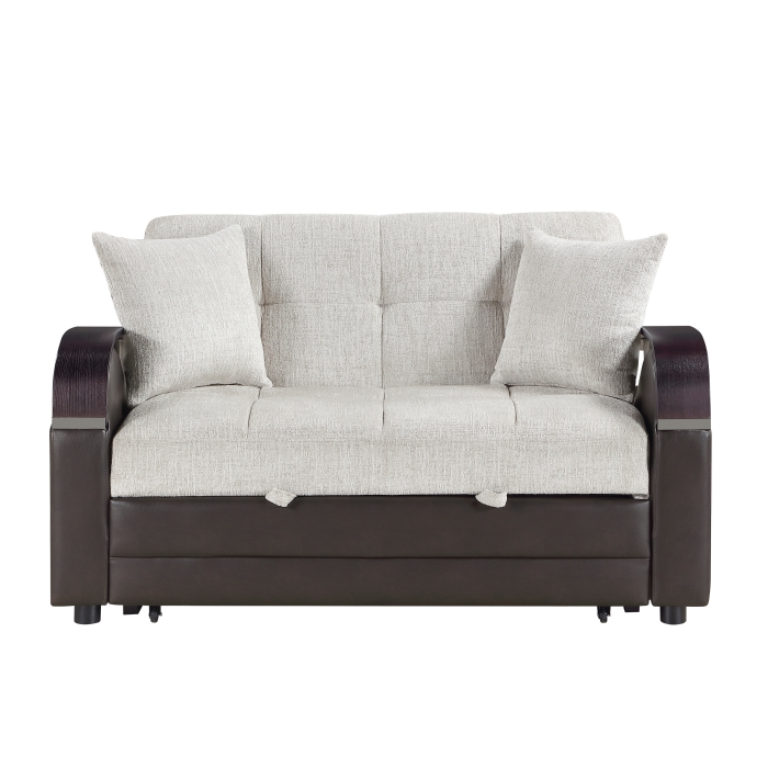 8429BE-2* LOVE SEAT WITH PULL-OUT BED AND CLICK MOTION BACK