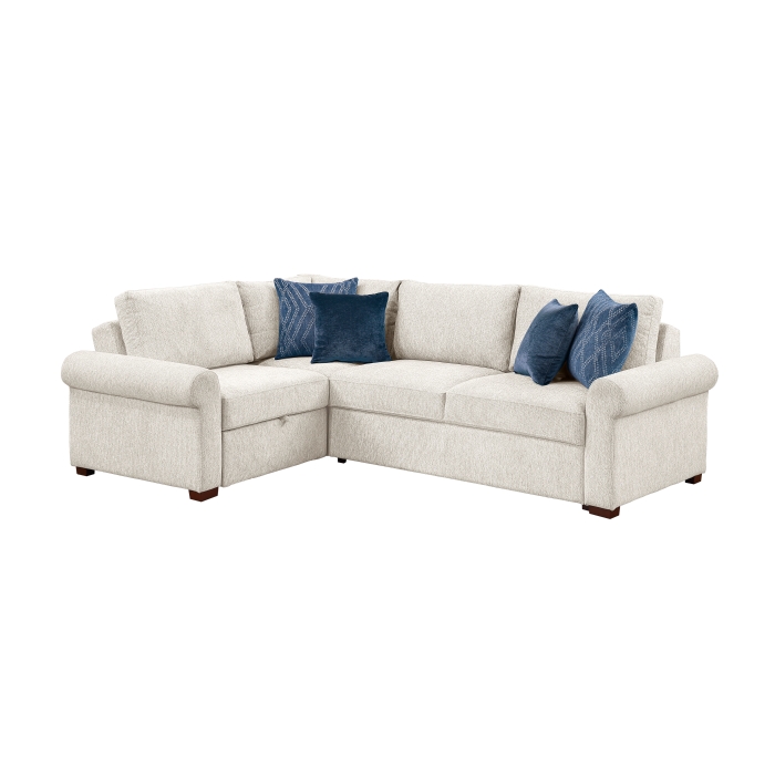 8548BE*4SCACCLA4 3-Piece Sectional with Pull-out Bed and Click Motion Back