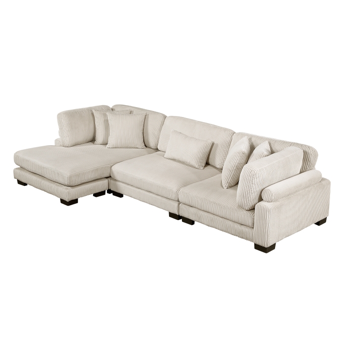 8555BE*CRACVC 3-Piece Modular Sectional with Reversible Chaise