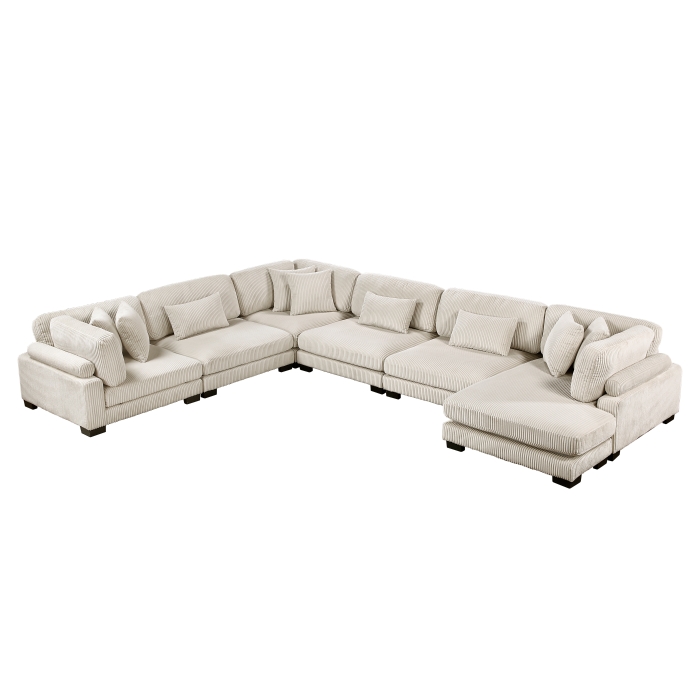 8555BE*2CR3ACVC 6-Piece Modular Sectional with Reversible Chaise