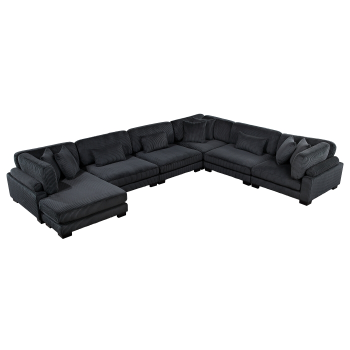 8555BK*2CR3ACVC 6-Piece Modular Sectional with Reversible Chaise