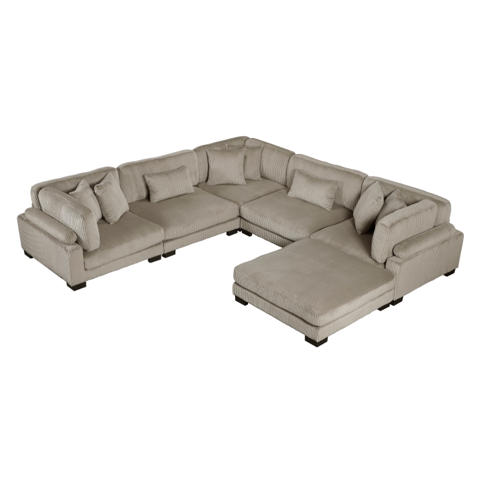 8555GB*3CR2ACOT 6-Piece Modular Sectional with Ottoman