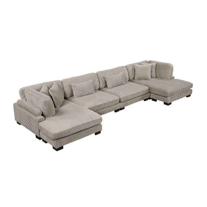 8555GB*2AC2VC 4-Piece Modular Sectional with Reversible Chaise
