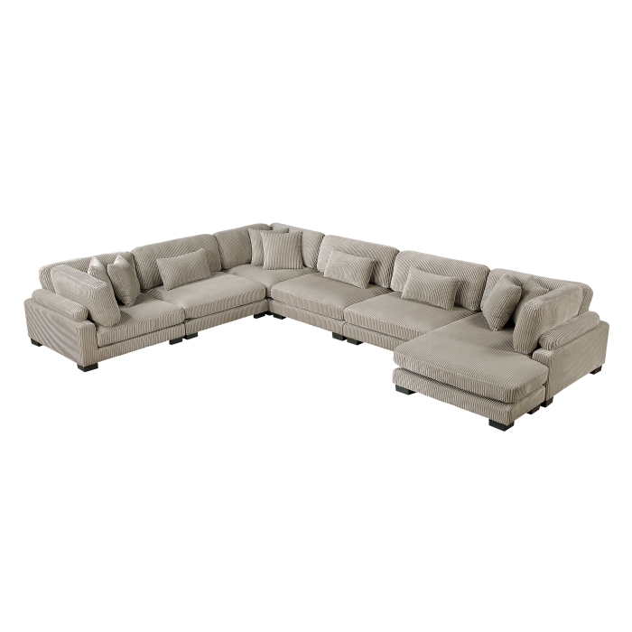 8555GB*2CR3ACVC 6-Piece Modular Sectional with Reversible Chaise