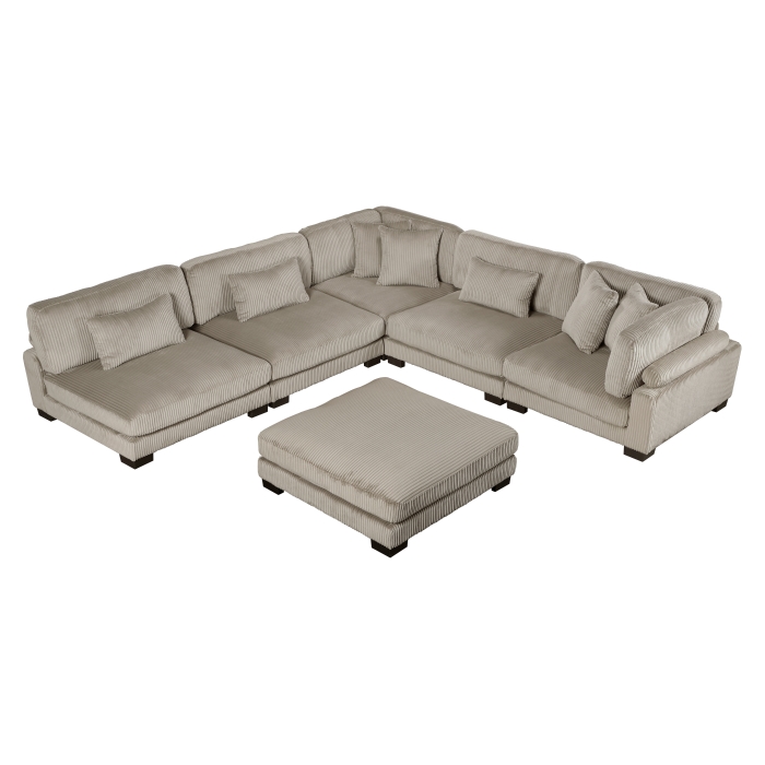 8555GB*6OT 6-Piece Modular Sectional with Ottoman