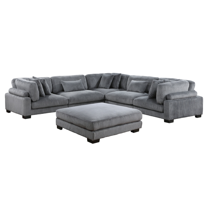 8555GY*3CR2ACOT 6-Piece Modular Sectional with Ottoman