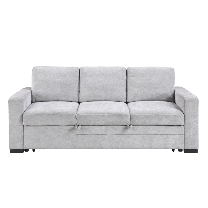 9027GRY-3CL Convertible Sofa with Pull-out Bed