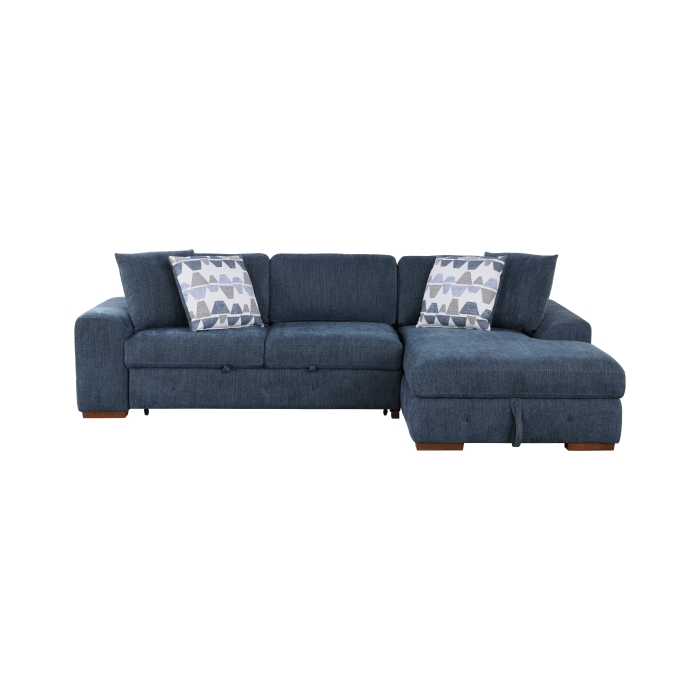 9624BU*22LRC 2-Piece Sectional with Right Chaise and Pull-out Bed