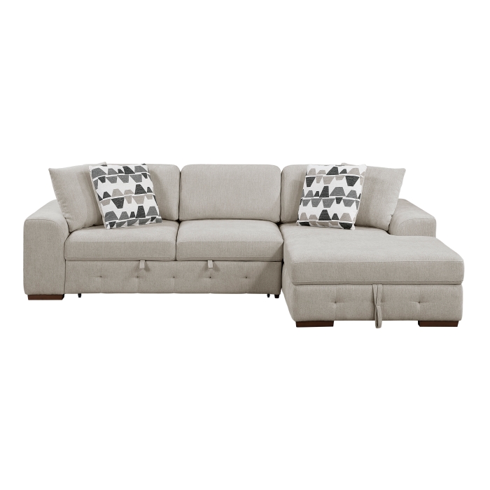 9624TP*22LRC 2-Piece Sectional with Right Chaise and Pull-out Bed