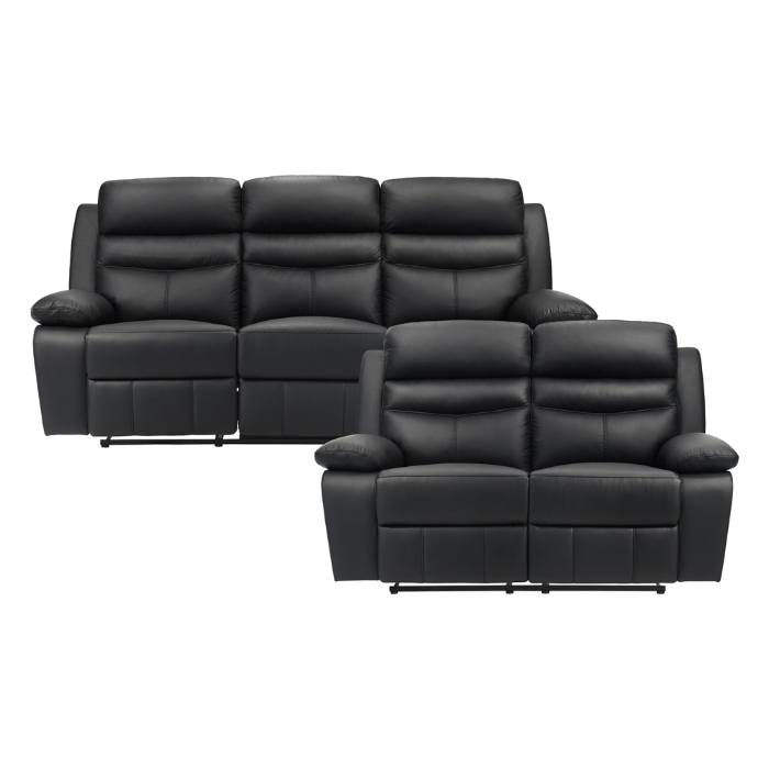 9628BLK*2 2pc Set: Sofa, Love
