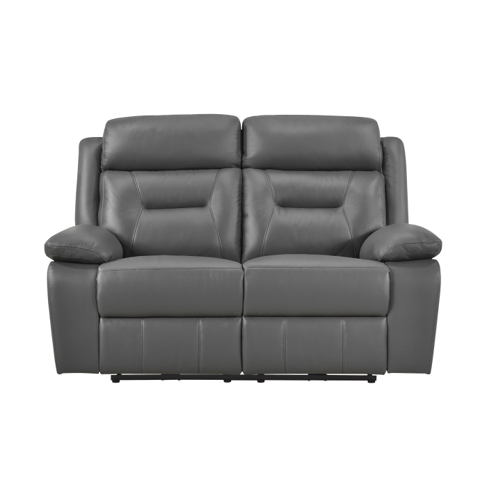 9629DGY-2PW Power Double Reclining Love Seat