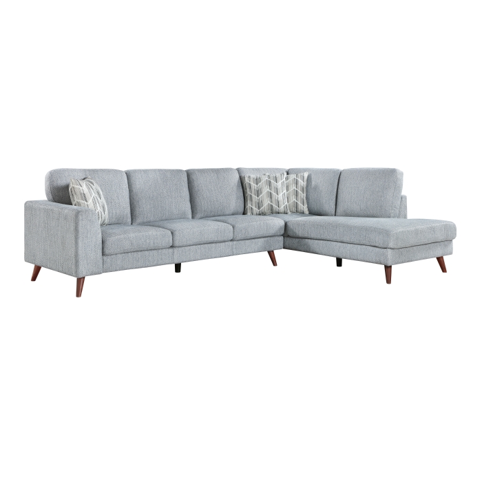 9644BGY*23L5R 2-Piece Sectional with Right Chaise