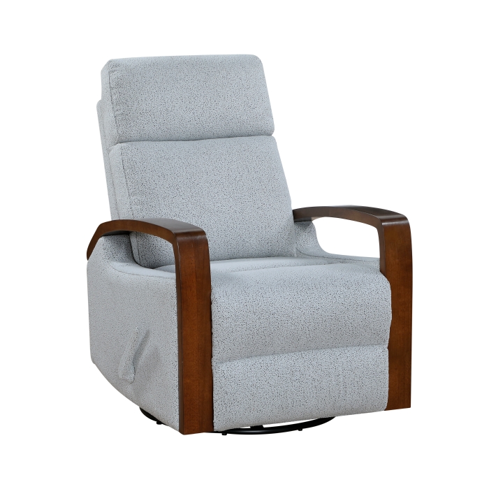 9659GRY-1 Swivel Glider Reclining Chair