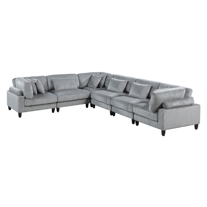 9688GY*63CR3AC 6-Piece Modular Sectional