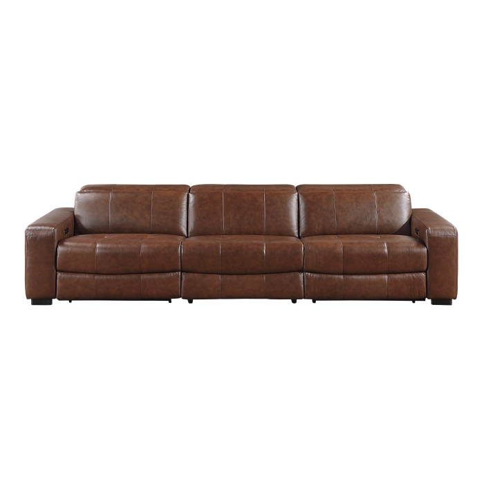 9790BRW-3PWH* Power Double Reclining Sofa with Power Headrests and Charging Ports