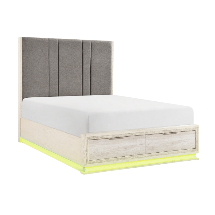 2391K-1EK* Eastern King Platform Bed with Footboard Storage