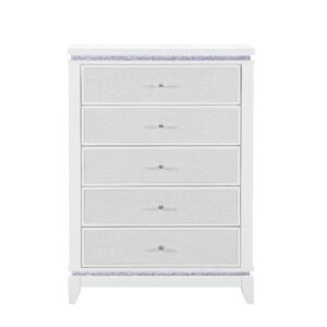 ALINA WHITE CHEST WITH LED
