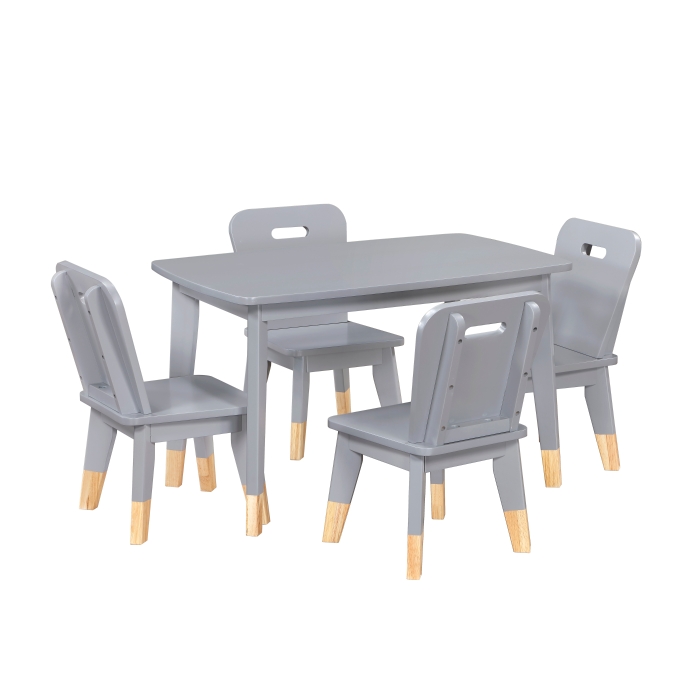 B2024GY-5P 5-Piece Pack Children Table and Chairs Set