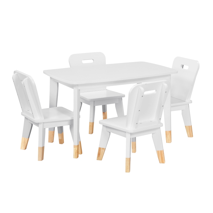 B2024WH-5P 5-Piece Pack Children Table and Chairs Set