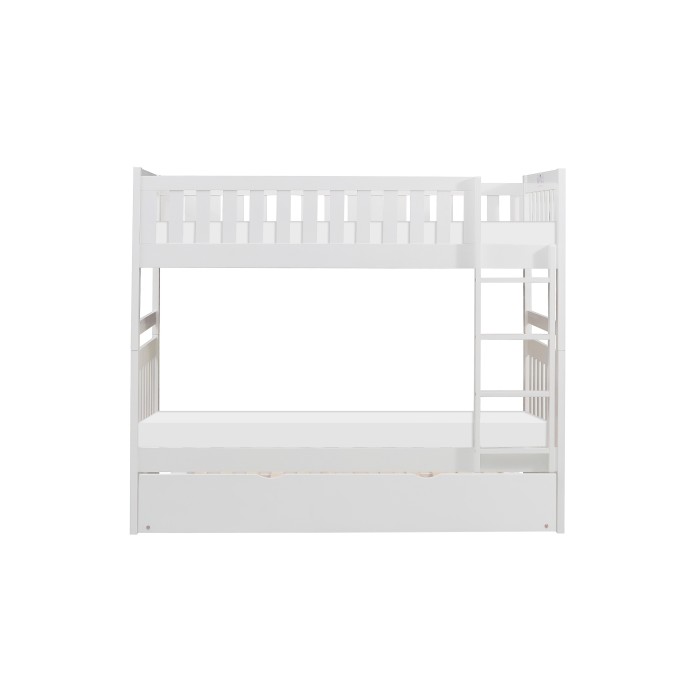 B2053W-1*R Twin/Twin Bunk Bed with Twin Trundle