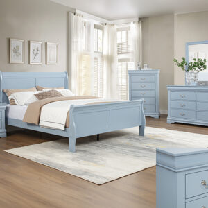 SETB3760 LOUIS PHILIP BLUE BEDROOM GROUP