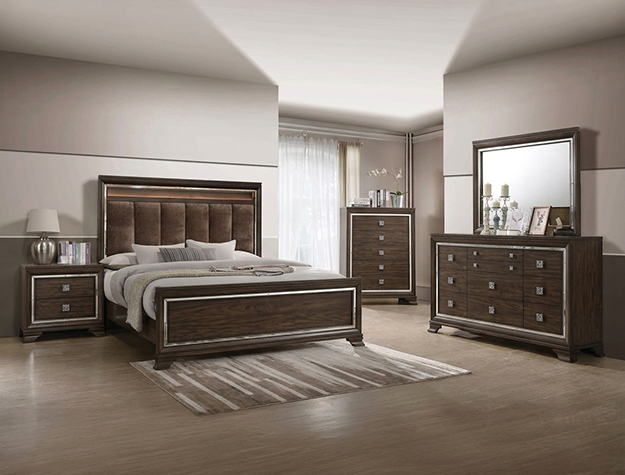 SETB7220 VAIL BEDROOM GROUP BROWN