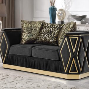 Cavalli Loveseat in Black