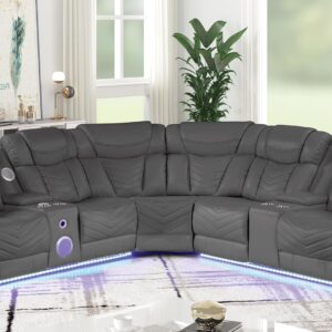 Challenger Sectional Sofa Gray
