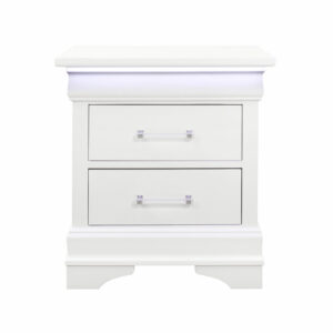 CHARLIE WHITE NIGHTSTAND WITH LED